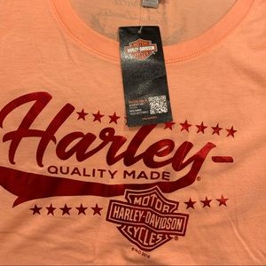 NWT Harley Davidson coral tee